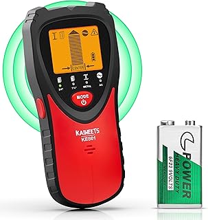 KAIWEETS Stud Finder Wall Scanner, 5 in 1 Electronic Stud Detector with 3 Color LCD Display and Audio Alarm, Stud Sensor Beam Finders for The Center and Edge of Wood AC Wire Metal Studs Joist Pipe