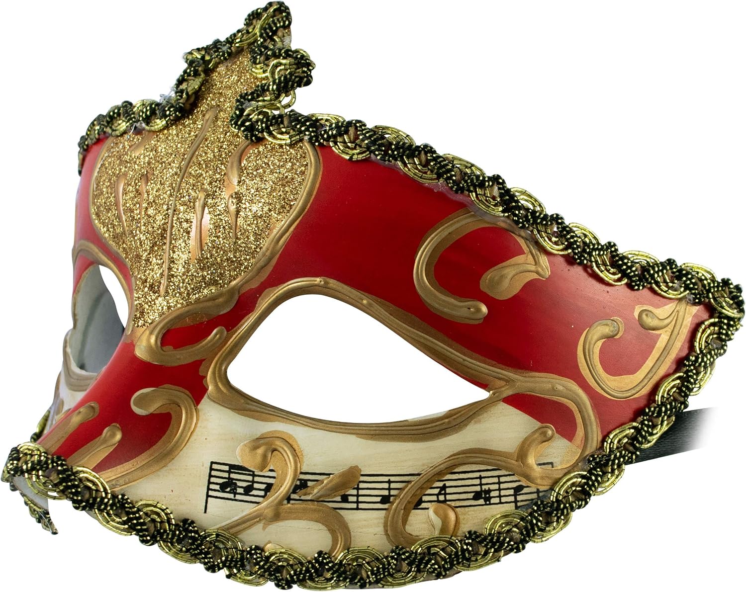 Venetian MASQUERADE Ball Mask, Red - Image 3