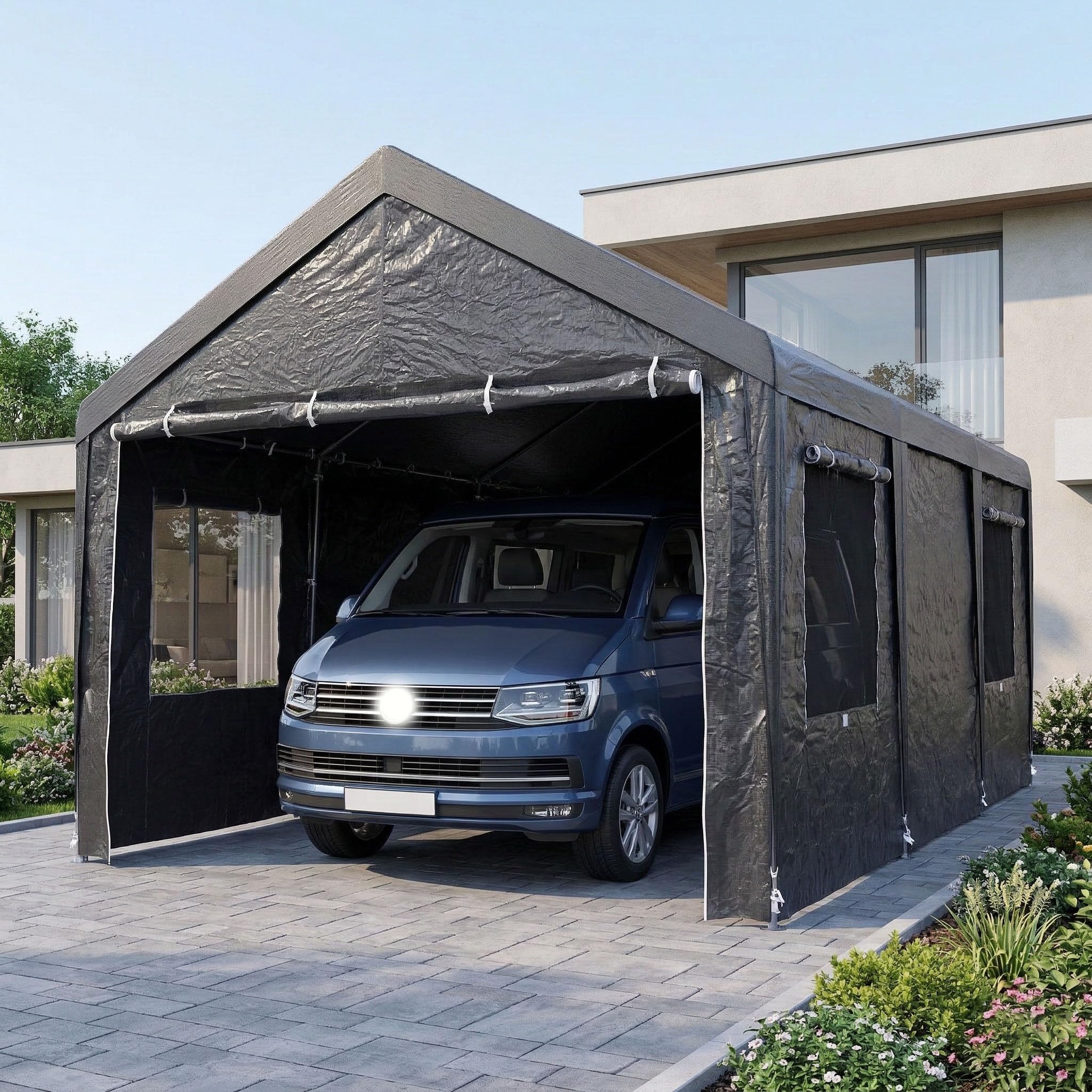 Amazon.co.jp: FOYSKY ガレージテント 車庫テント 3.6x5.9x2.9m 大型 