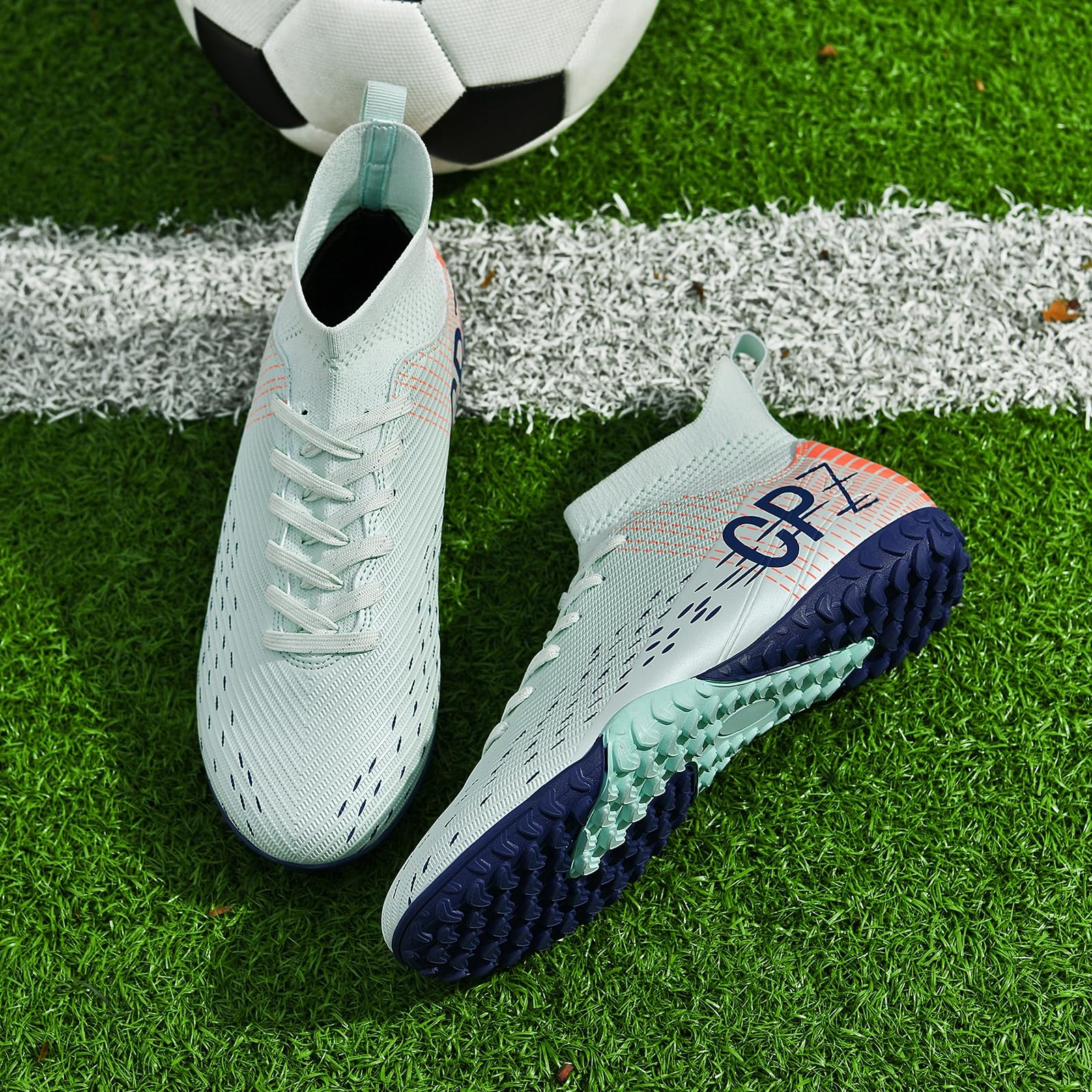 Soccer Cleats for Mens Womens Indoor Soccer Shoes Unisex Baseball Turf Shoes Youth Rugby Shoes Adult AG FG TF Football Boots Wide Training Sneaker