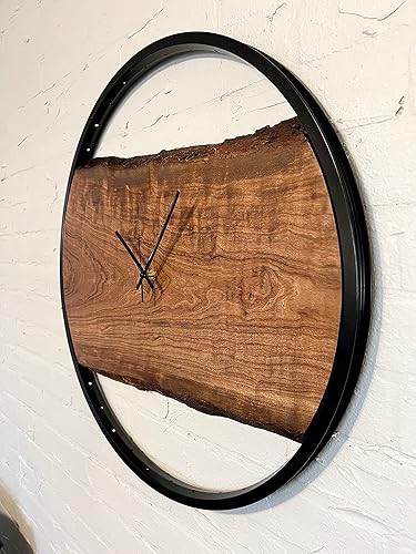 Miniatura 4 de 22" Live Edge Clock  Large Wall Clock for Entryway  Fireplace Mantel Decoration  Bedroom Wall Clock