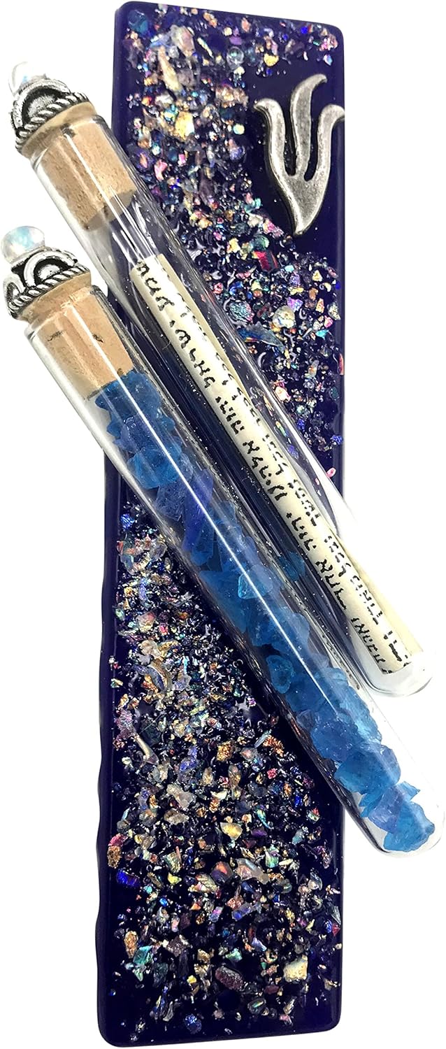 Tamara Baskin Art Glass Sparkling Wedding Mezuzah Gift