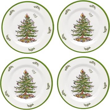 Spode Christmas Tree Melamine Salad Plates - Set of 4