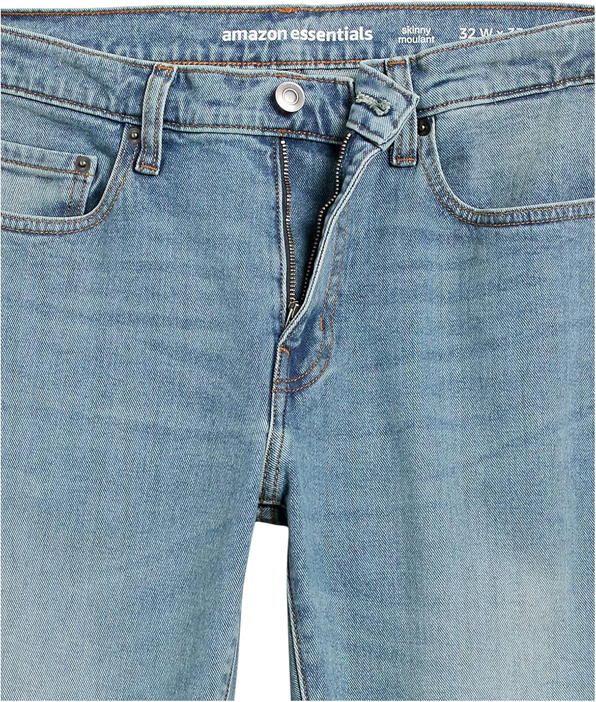 Amazon Essentials Men's Skinny-Fit Stretch Jean, Light Wash, 32W x 32L