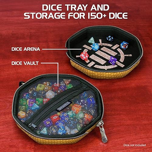 Miniatura 2 de ENHANCE DND - Bandeja de dados y funda para dados - Soporte para dados DND de edición coleccionista para hasta 150 dados DD con exterior resistente