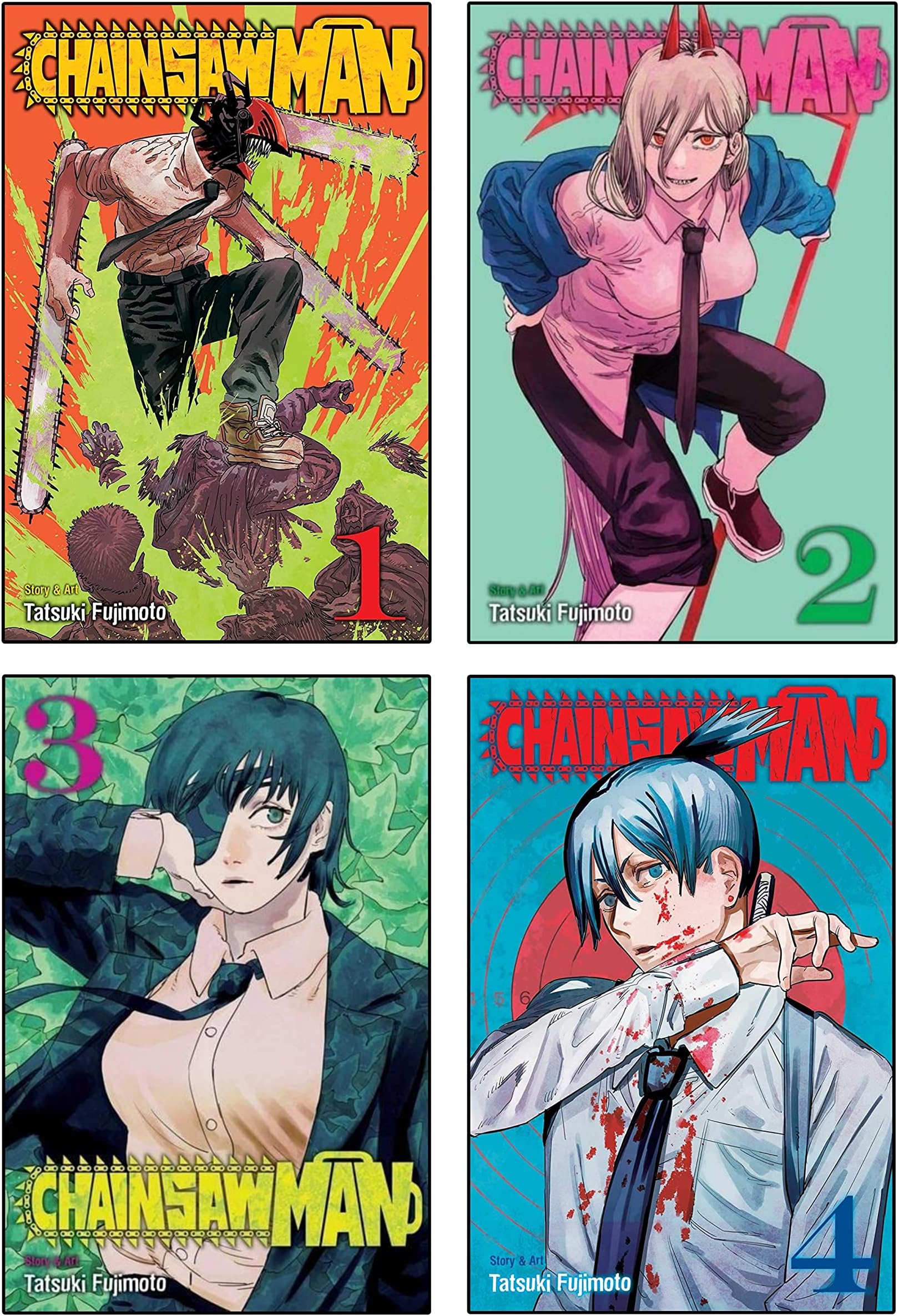 Chainsaw Man Manga Volumes 1 - 8 Collection Set By Tatsuki Fujimoto Paperback – 1 January 2021