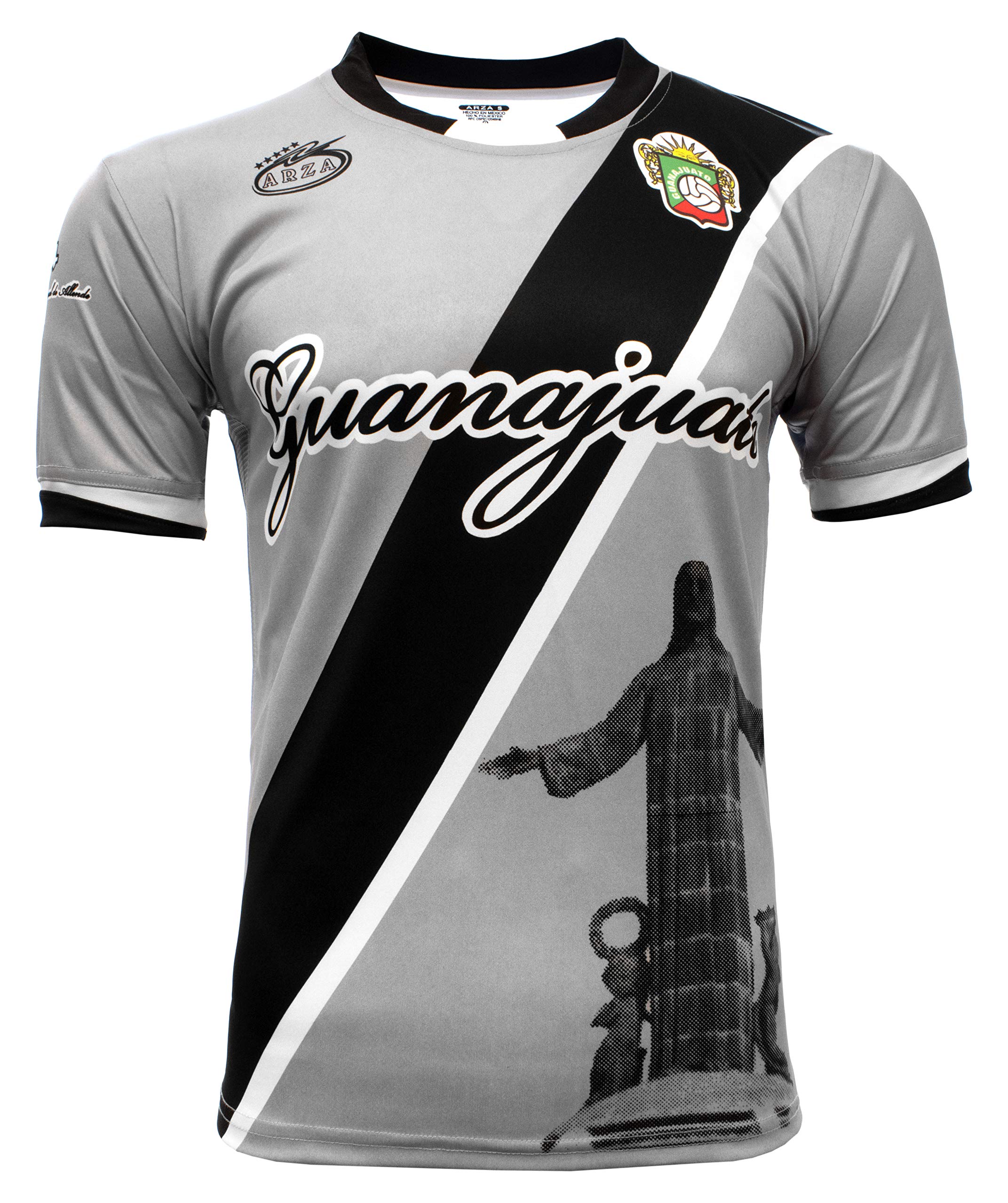 ARZA Guanajuato Mexico Soccer Jersey Color Black and Gray Design (2X-Large)