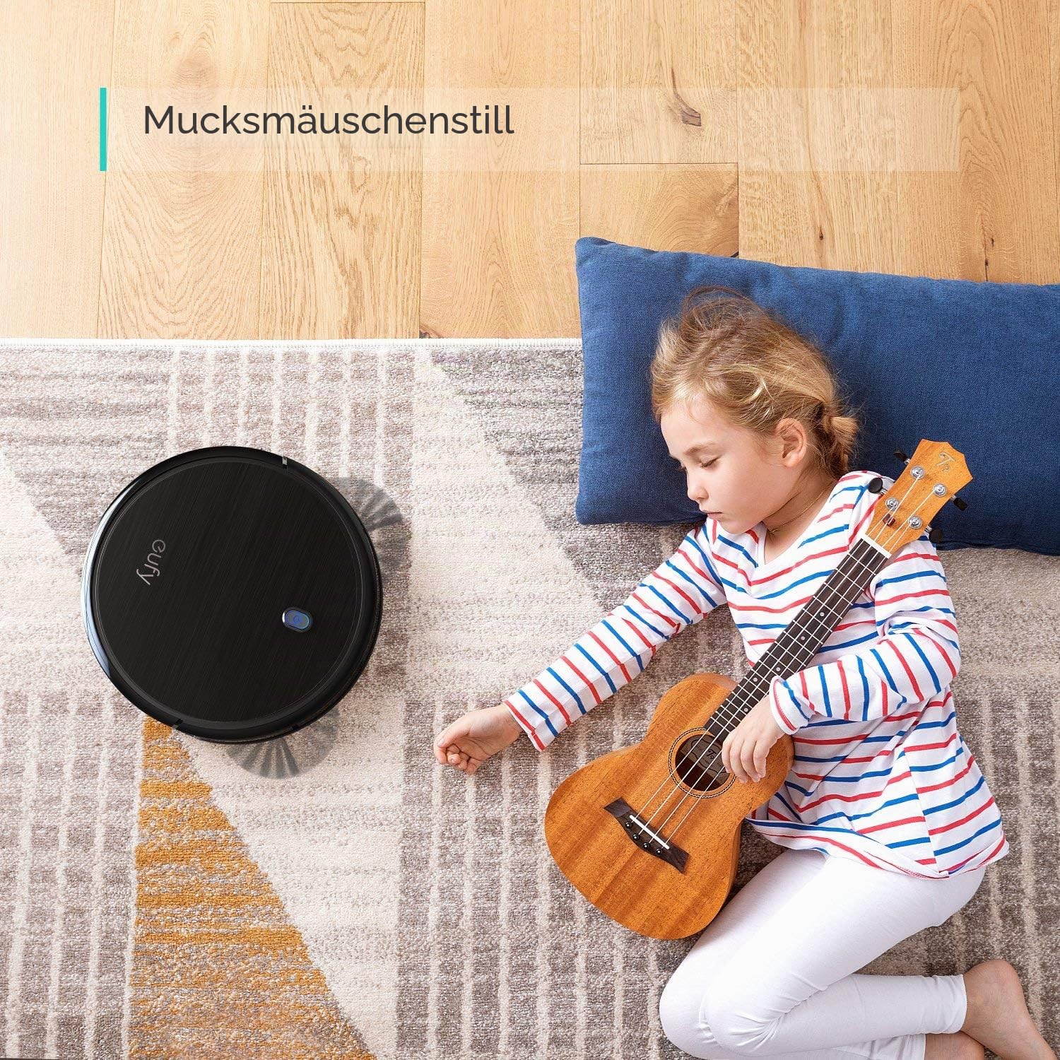 eufy [BoostIQ RoboVac 11S (Slim), superdünn, 1300Pa Starke Saugkraft, leise, selbstladende Roboterstaubsauger, reinigt Harte Böden bis mittelflorige Teppiche (erneuert) Schwarz