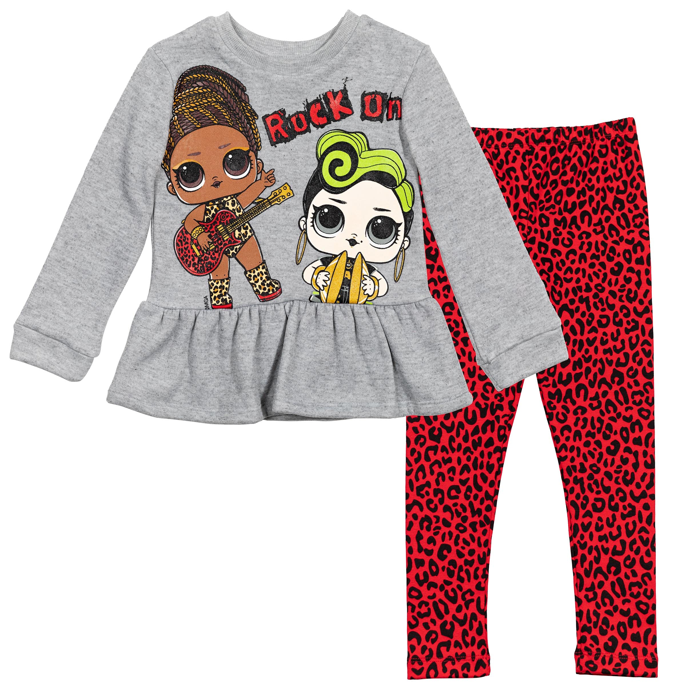 L.O.L. Surprise!Girls Fleece Sweatshirt and Leggings Outfit Set Little Kid to Big Kid Sizes (4-18-20)
