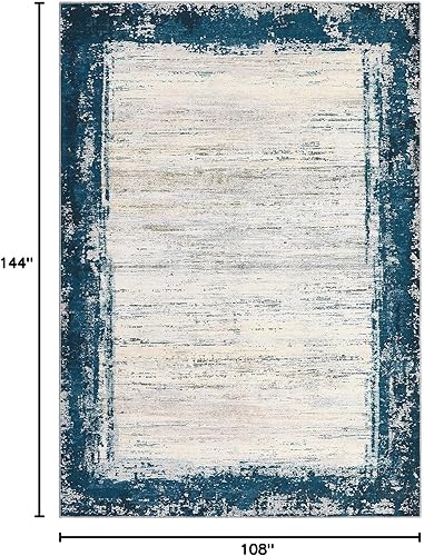 Miniatura 3 de Alfombra lavable moderna de 9 x 12 pies, para sala de estar, dormitorio, decoración suave y antideslizante, no se desprende, alfombra de área grande