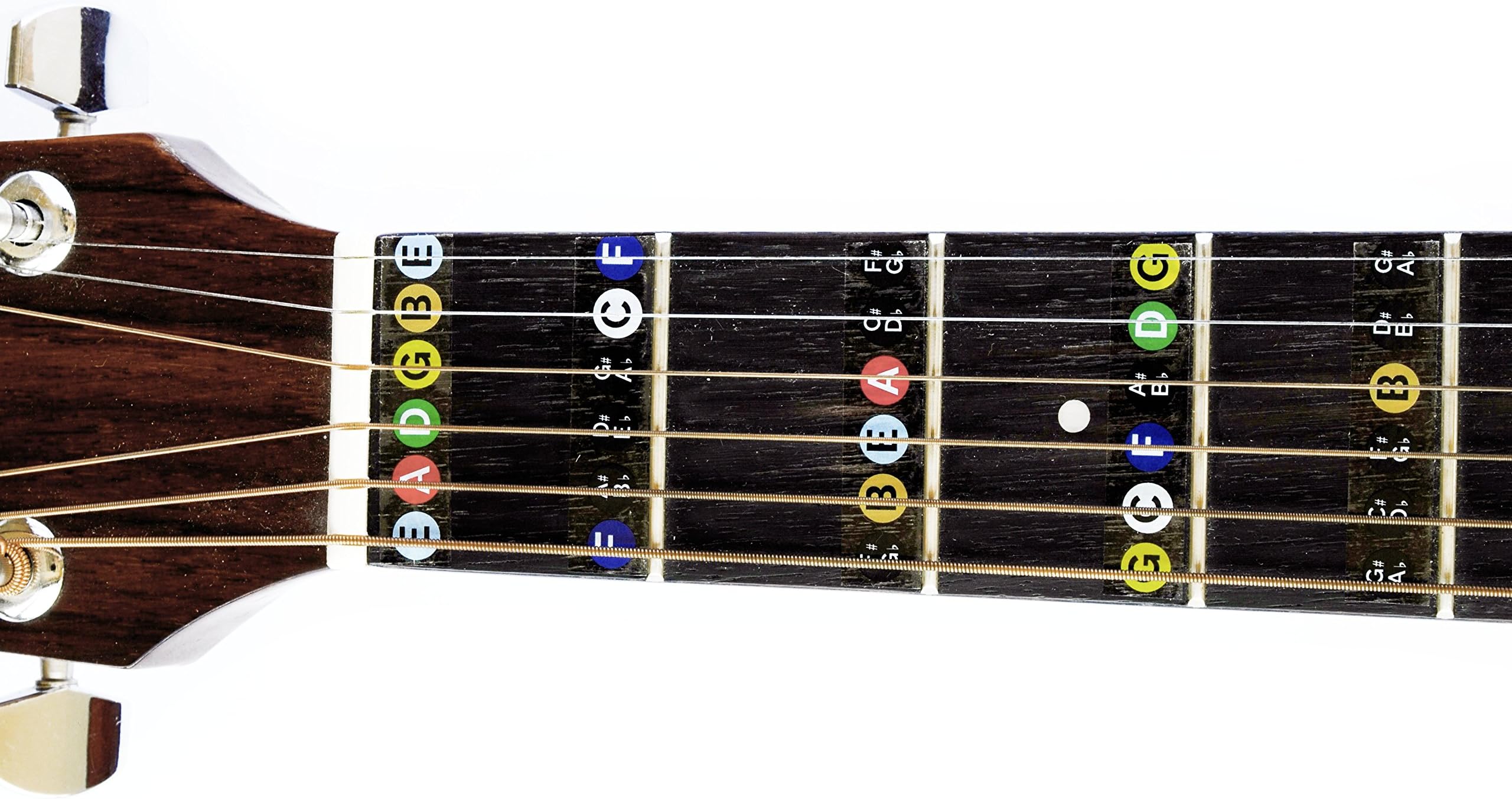 Guitar Fret Stickers- Color Coded- for Fretboard Note Positions