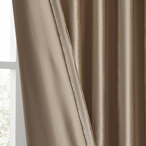 Miniatura 6 de PRIMROSE Cortinas opacas de terciopelo gris pardo de 96 pulgadas para sala de estar, cortinas opacas con bolsillo para barra, cortinas para ventana,