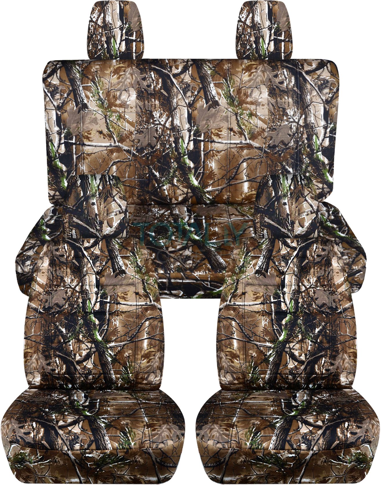 Totally Covers Compatible with 2011-2018 Jeep Wrangler JK Camo Seat Covers: Woods Camouflage - Full Set: Front & Rear (19 Prints) 2-Door/4-Door Complete Back Solid/Split Bench