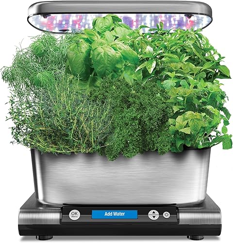 AeroGarden Classic 6 Elite, Stainless Finish