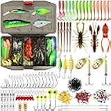 TRUSCEND Widely Used Fishing Lures & Tackle Kit Worth Ever Penny, Selected Fishing Kit for Starter Freshwater Saltwater, Economic/Giftable/Premium Fishing Gear Set Available, for Family