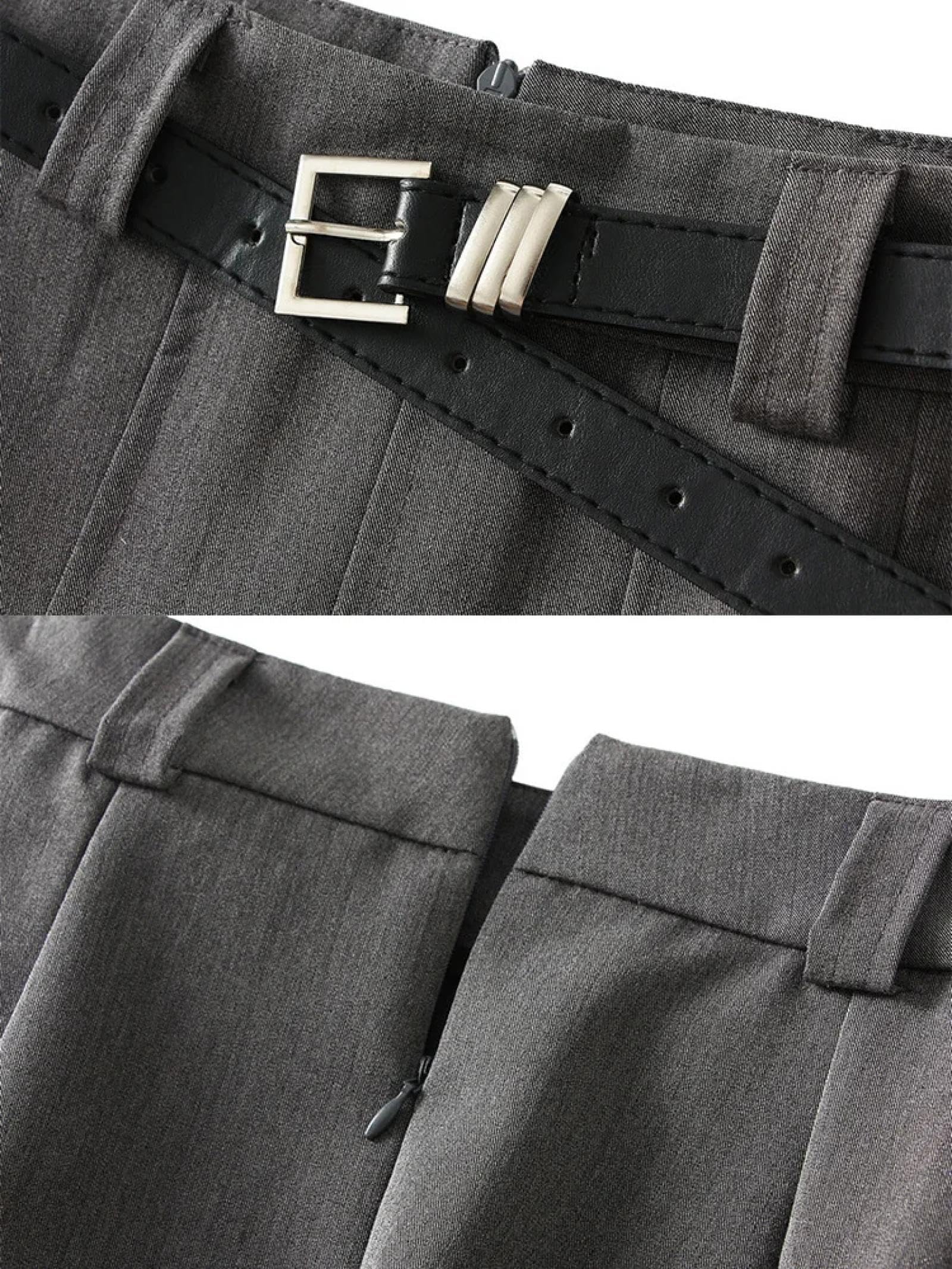 Faldas De Tubo Mujer Falda Larga Plisada Vintage De Las Mujeres con Cinturón Moda Cintura Alta Cremallera Lateral Formal Oficina Una Línea Faldas