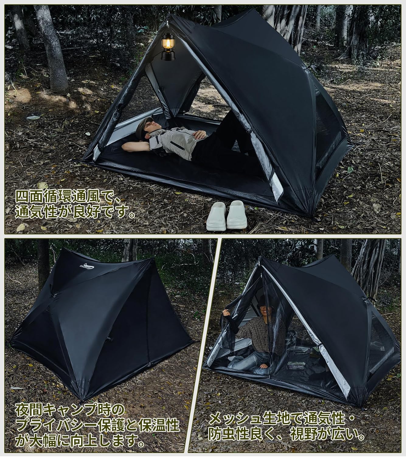 ポップアップテント アウトドア キャンプ 1秒開閉 BBQ グリーン&グレー