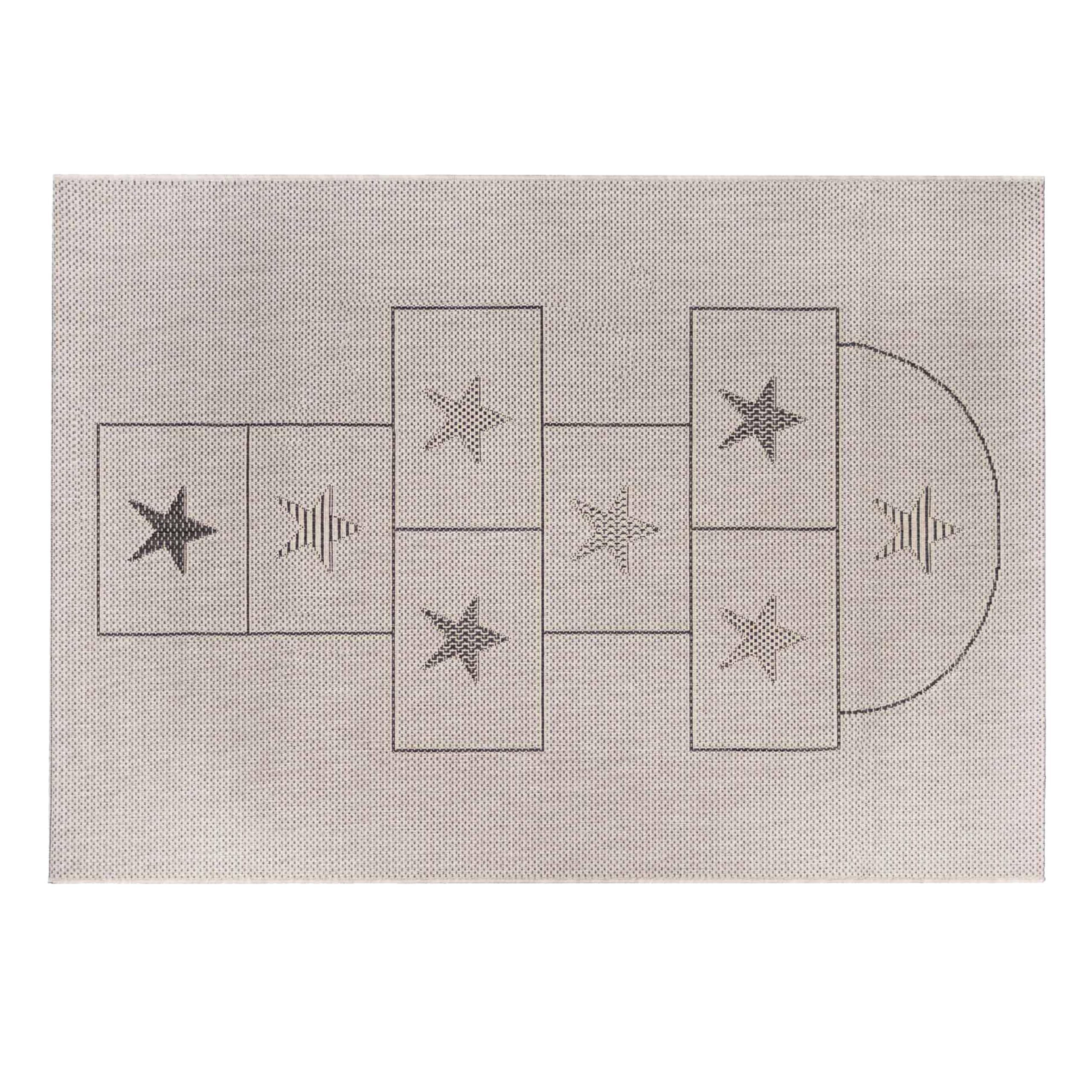 Primaflor Kinderteppich CABANE mit Hüpfkasten-Design - Interaktiver Teppich für Kinder 135 x 190 cm - pflegeleichter in Sisaloptik
