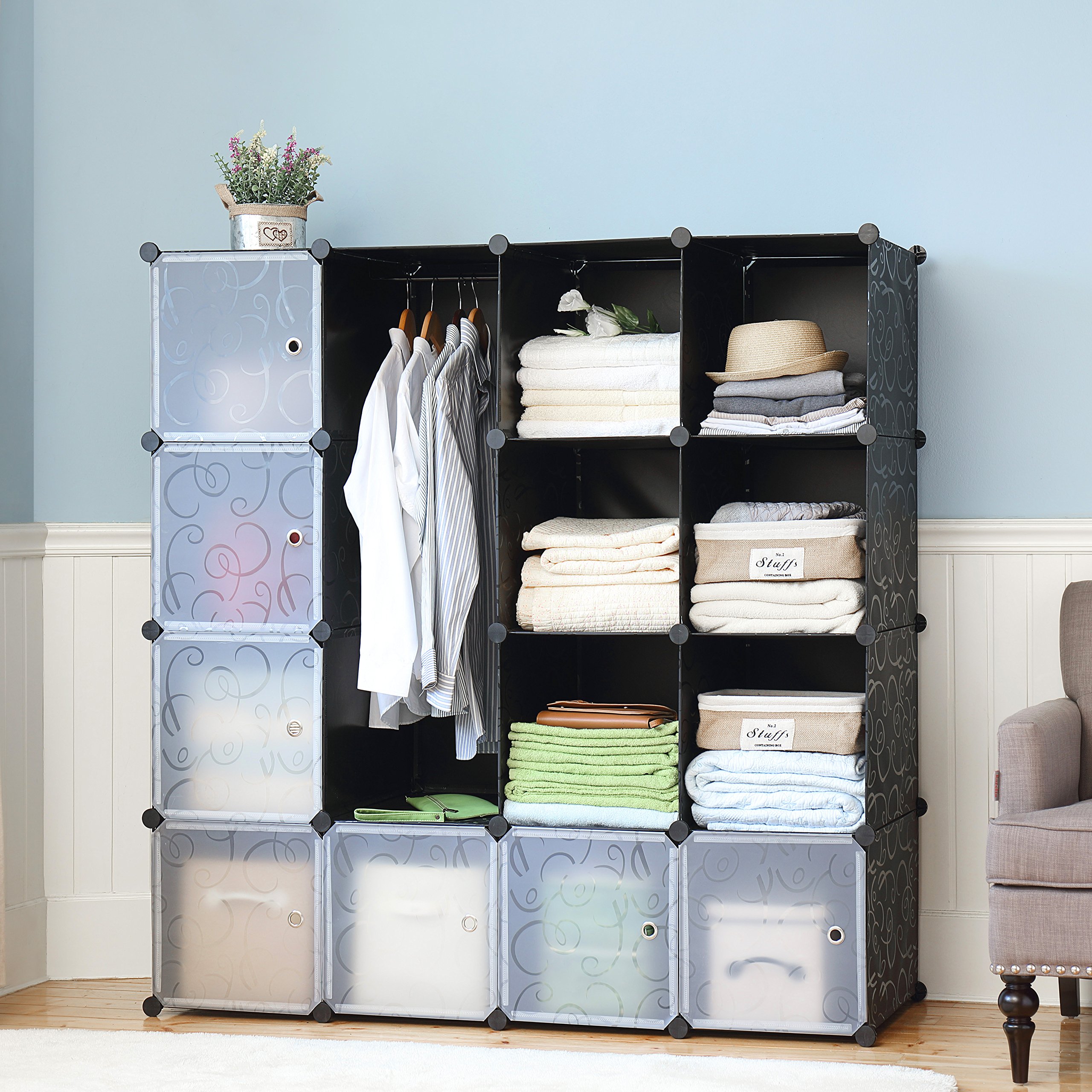 Buy Finnhomy DIY 16 Deep Cube Organizer Storage Bookcase