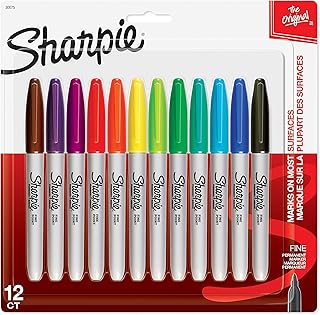 Best Sharpie 30075PP Permanent Markers, Fine Point, Assorted Colors, 12 Count Review 