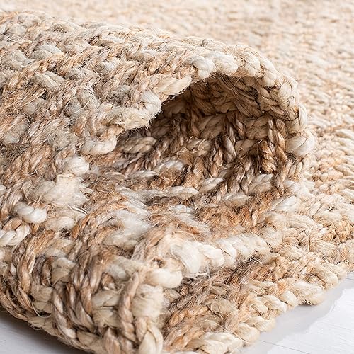 Miniatura 5 de SAFAVIEH Natural Fiber Collection - Alfombra decorativa de 3 x 5 pies, marfil y natural, yute bohemio con borlas de diamante, hecho a mano, ideal