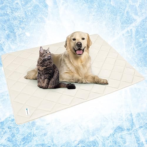 PetAmi Manta refrescante Perros, Manta Ligera y esponjosa para Mascotas, Funda de Cama para Perros, Gatos