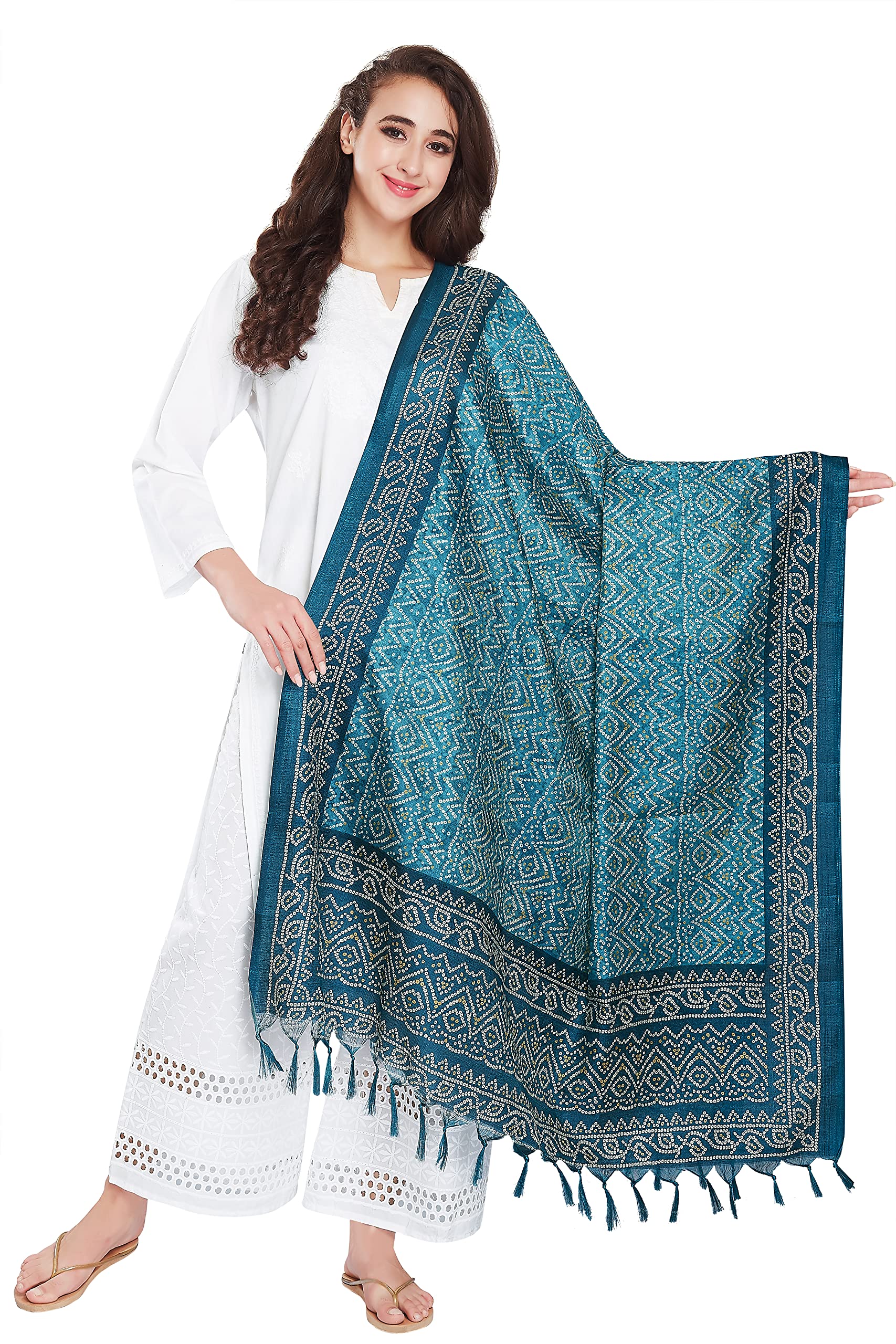 rani saahiba Women's Art Silk Printed Dupatta-picture-16