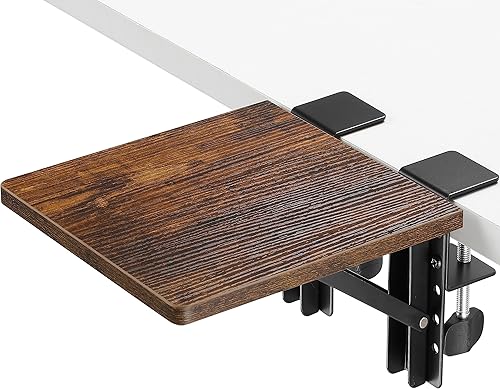 ETHU Bandeja extensora ergonómica de escritorio, 25.5 x 11.4 pulgadas, bandeja plegable de gran tamaño para cajón para teclado, soporte para