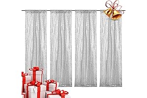 4PCS Cortinas Plateadas