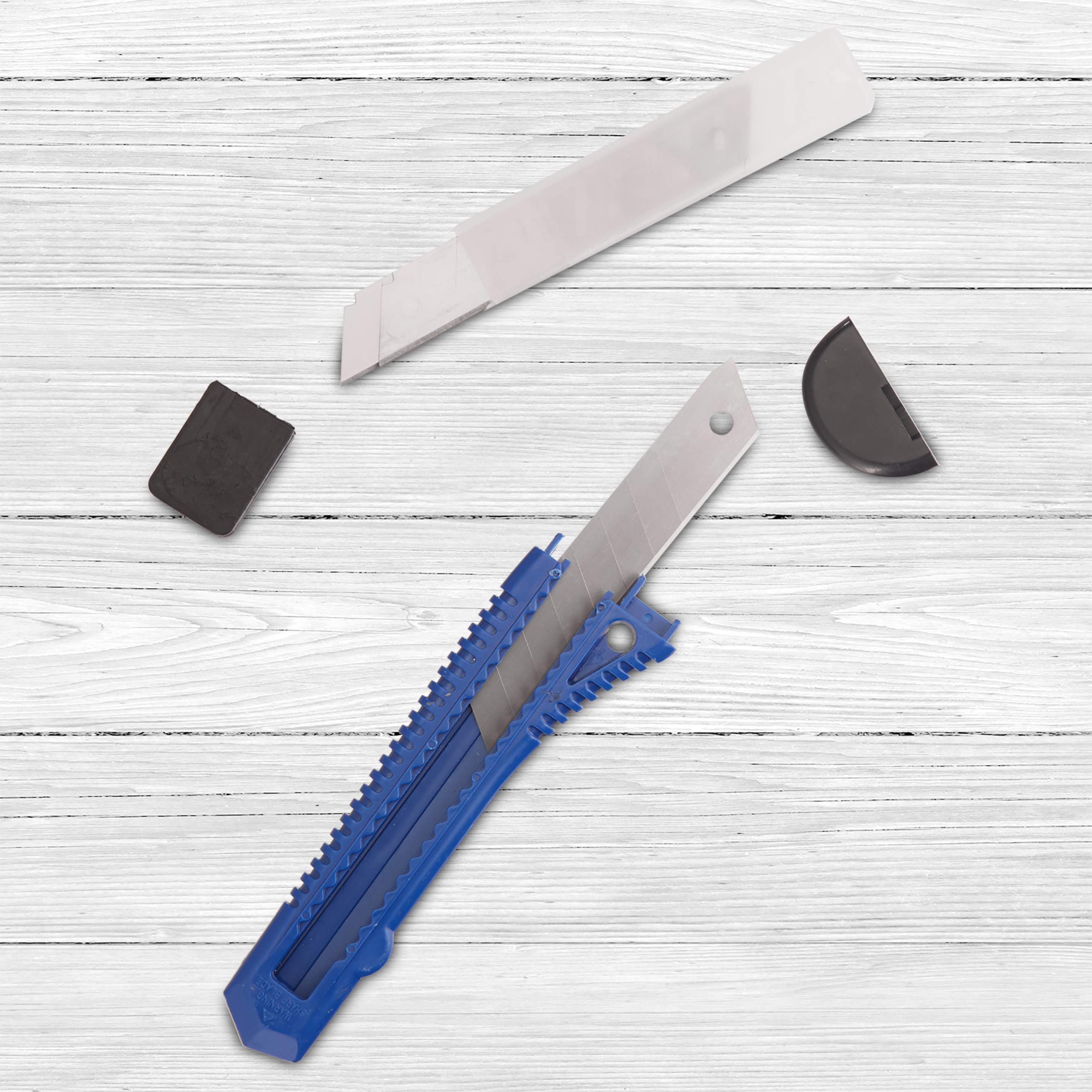 Relaxdays Set da 1200 Lame di Ricambio per Taglierino 7 Punti di Rottura Affilate 18 mm in Acciaio al Carbonio, Argento