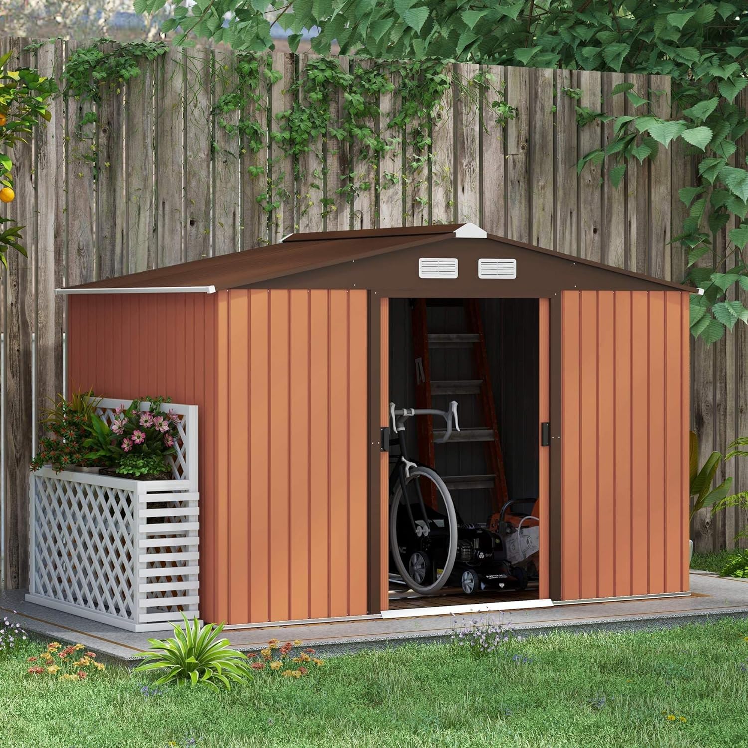 Yellow Garden Storage Shed