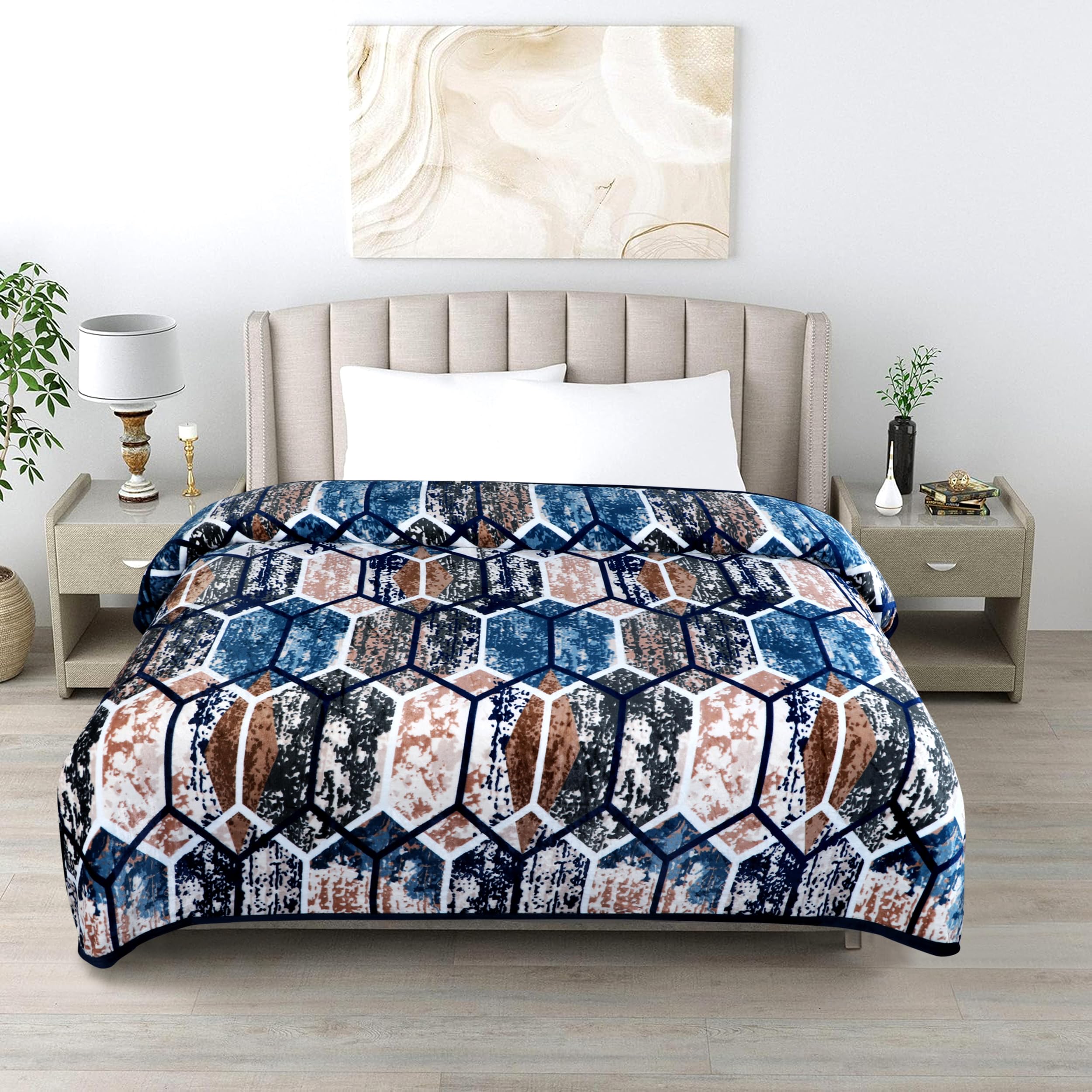Buy Gullivar Ultra Soft Flannel Printed Double Blanket 220x240 cm