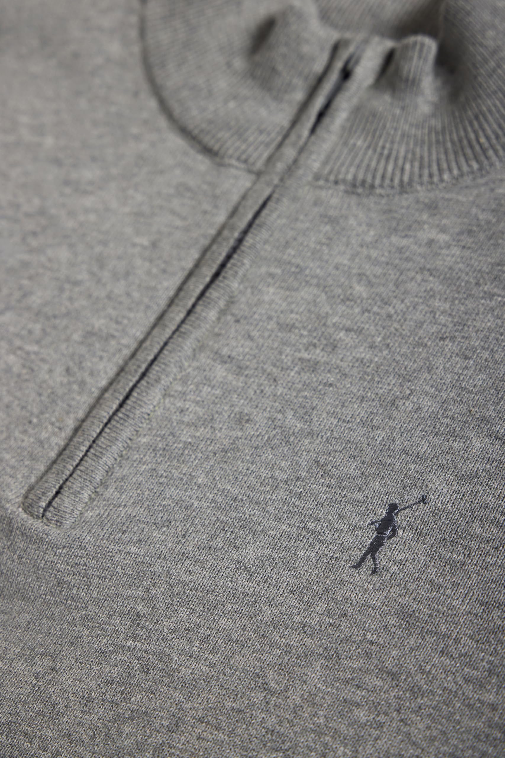 Polo Club Pull á Col Montant Homme avec Zippé Fermeture Éclair - Pullover Zipper 100% Coton