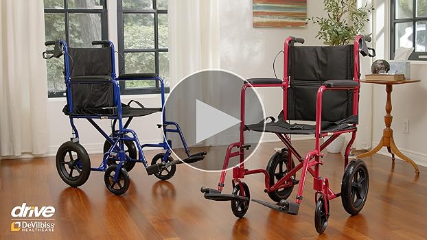 Expedition X EXP19LTRD 赤い折りたたみ介助用車椅子 Amazon.com: Drive Medical EXP19LTRD Lightweight Expedition