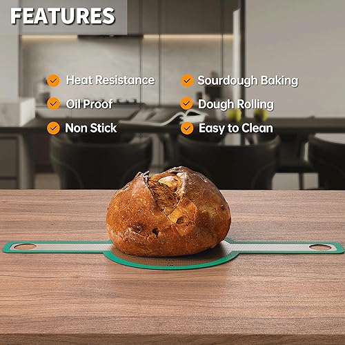 Miniatura 10 de GUY DREAM 2 alfombrillas de silicona para horno holandés cuerda de pan alfombrilla de hornear reutilizable antiadherente de 83 pulgadas forro de