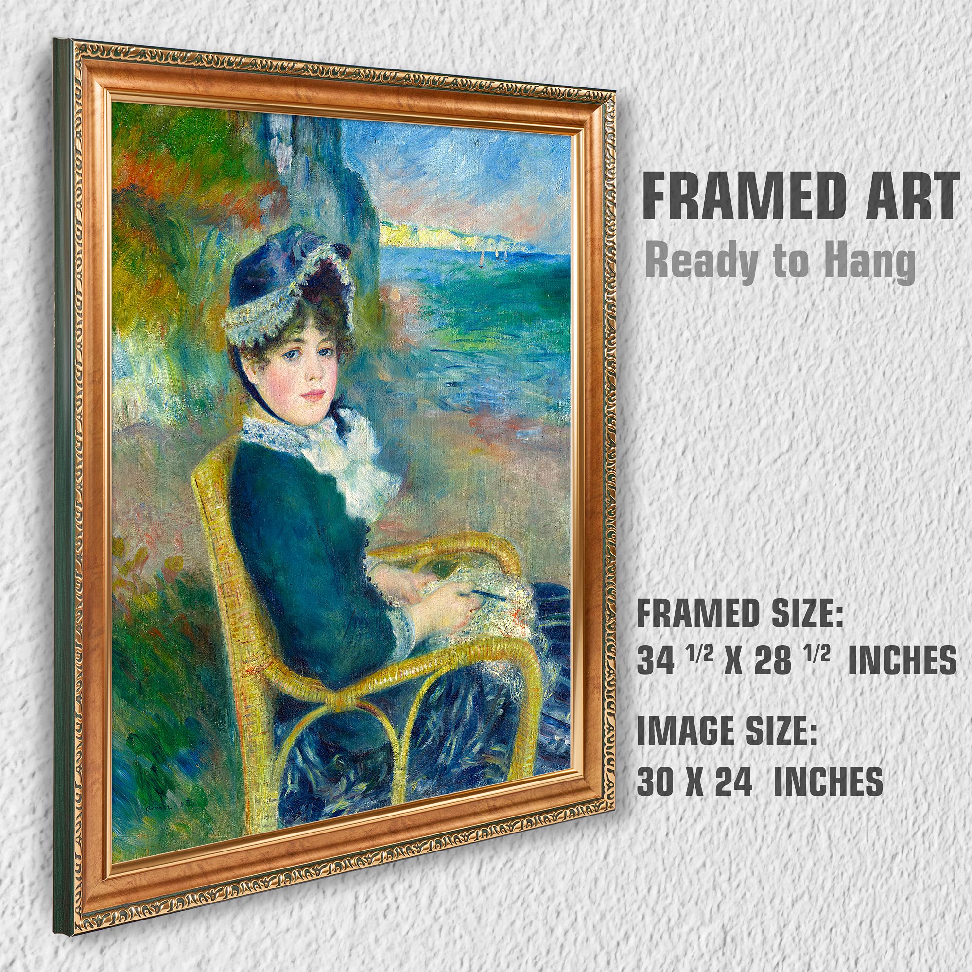 Amazon.co.jp: By the Seashore by Pierre-Auguste ルノワールフレーム