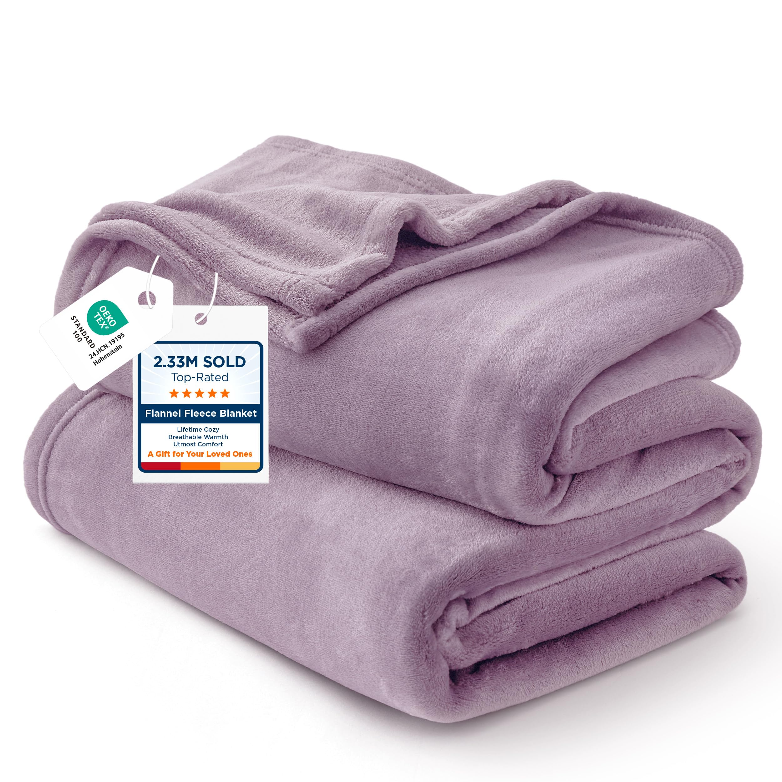 Amazon.com: Bedsure GentleSoft Fleece Throw Blanket for Couch Fog