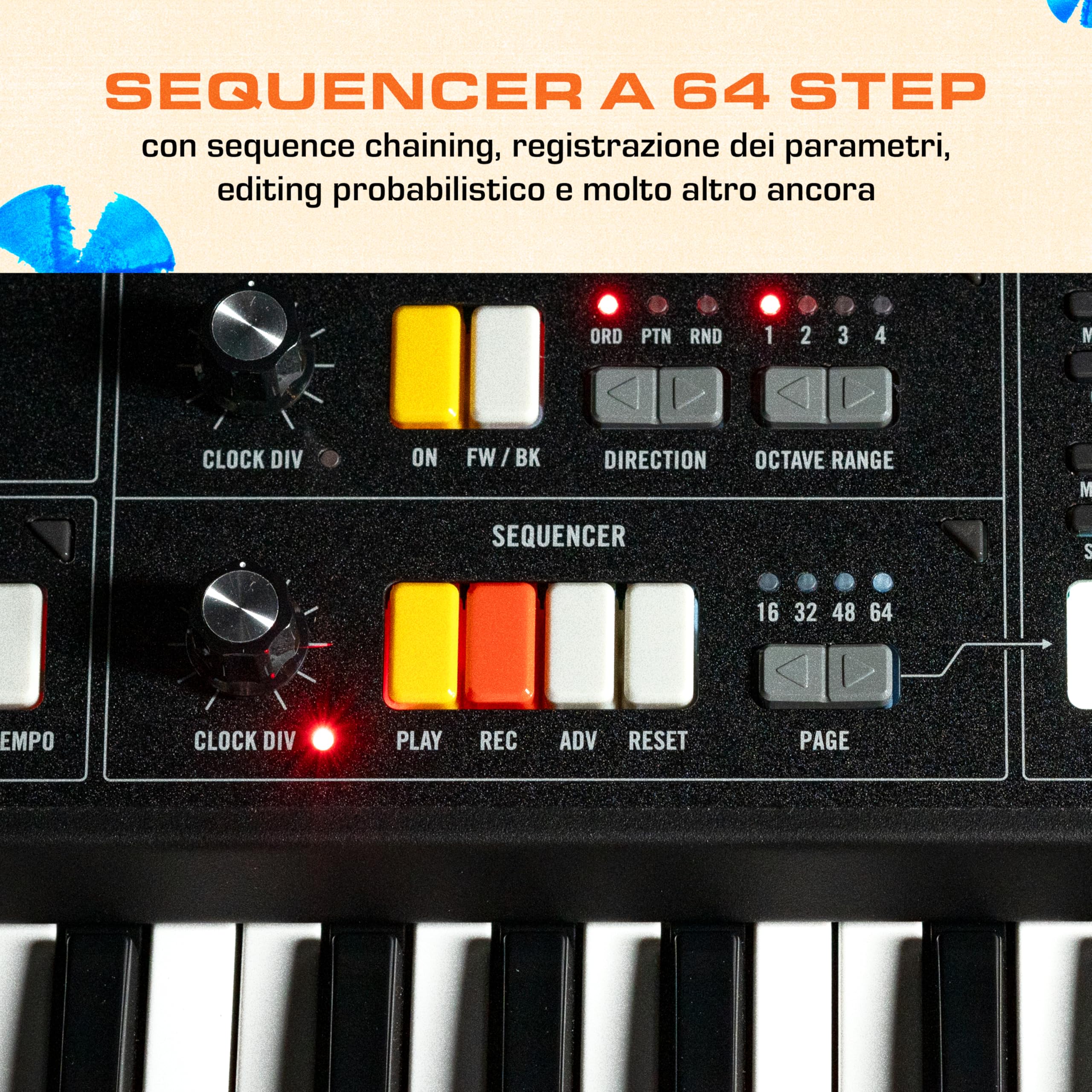 MOOG Muse - Synth Polifonico bi-timbrico Analogico a 8 Voci con 61 Note, Sequencer a 64 Step, 256 Patch e Diffusion Delay