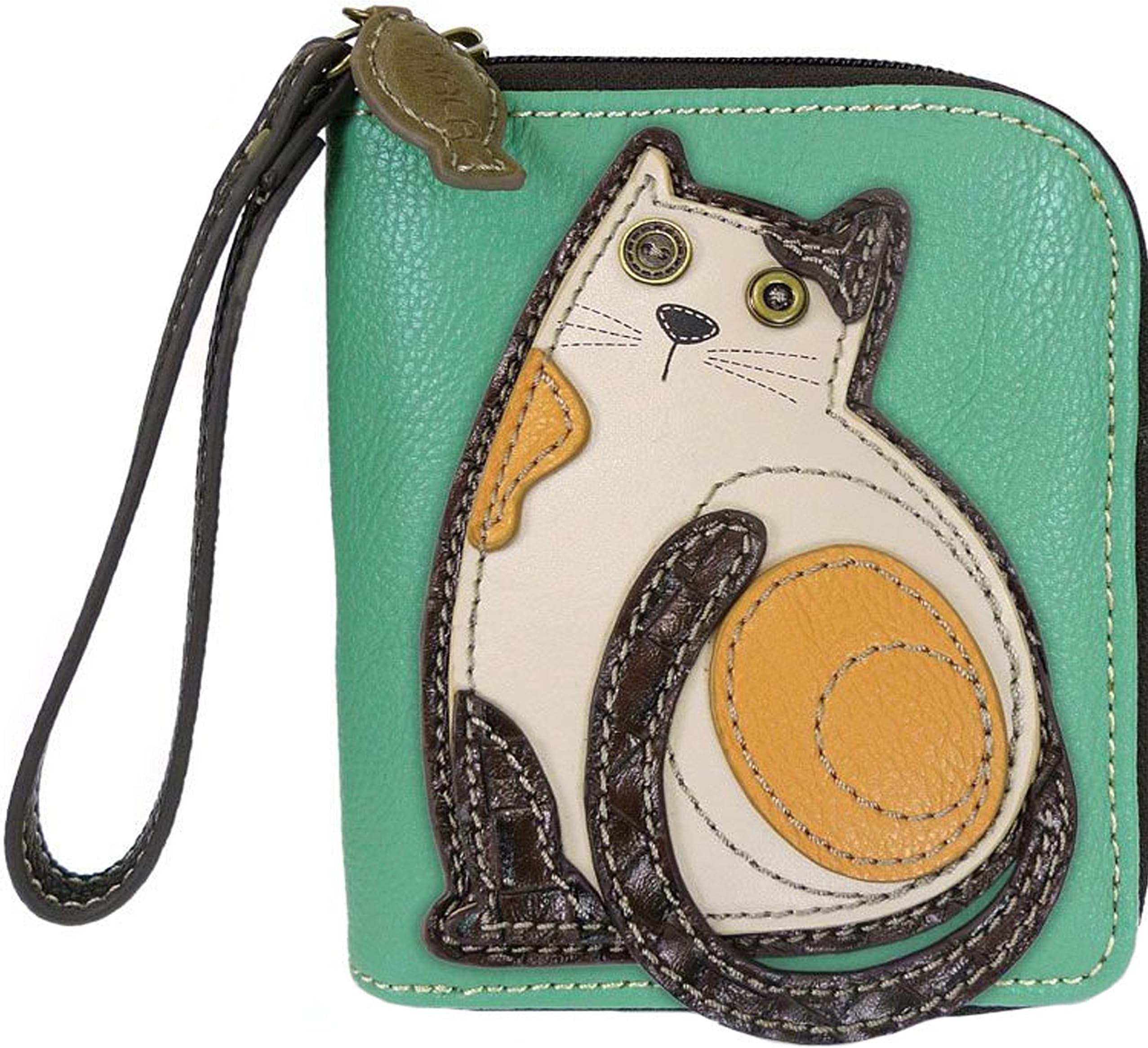 Cat Zip-Around Wristlet Wallet, cat Mom Gift