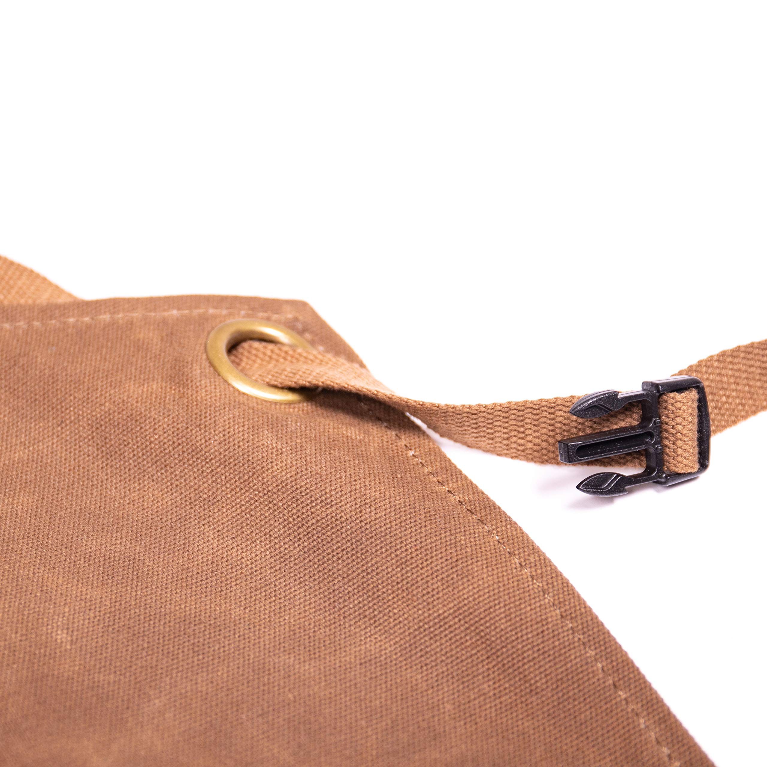 Alaskan MAKER - Delantal para hombre y mujer de lona revestida n.º 515 para Bricolaje, Cocina, Jardinería y Barbacoa - Sujetadores cruzados - Talla universal