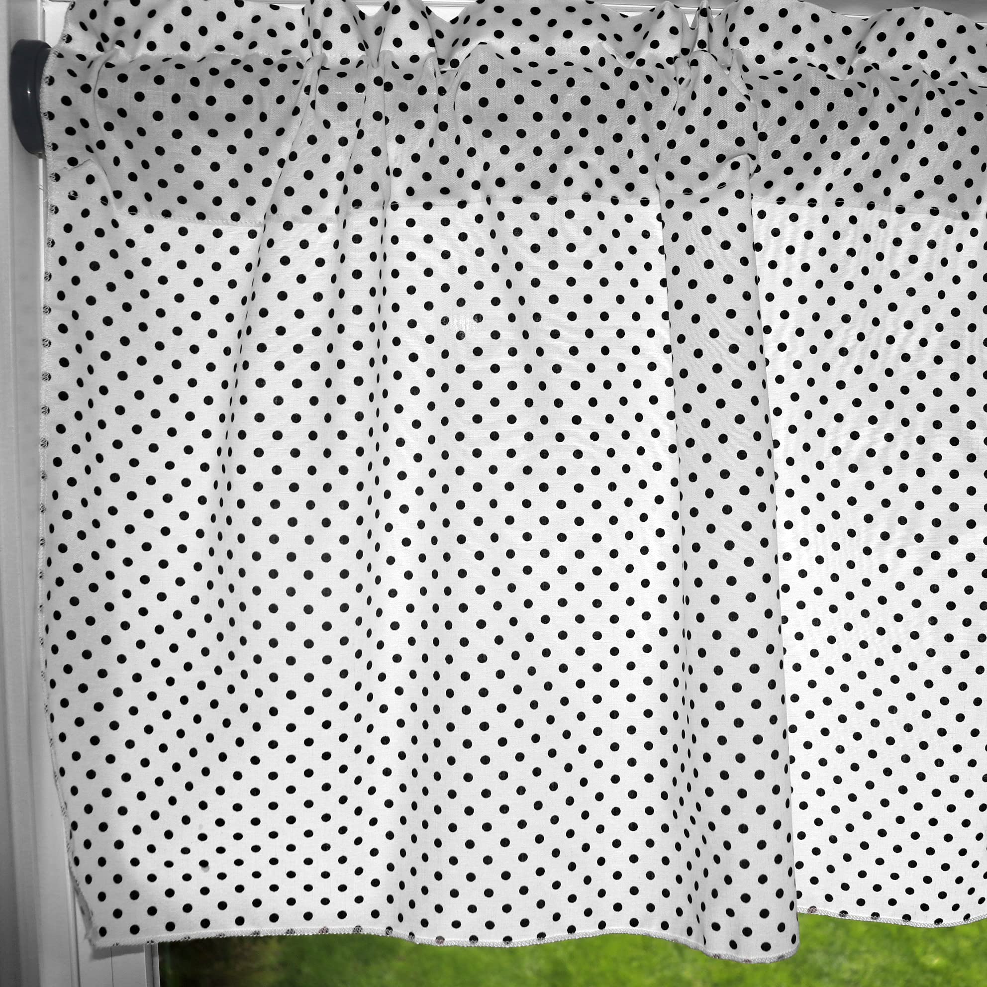 Zen Creative Designs Mini Polka Dots Cotton Window Valance Home Décor Bedroom Nursery Kitchen Window (58