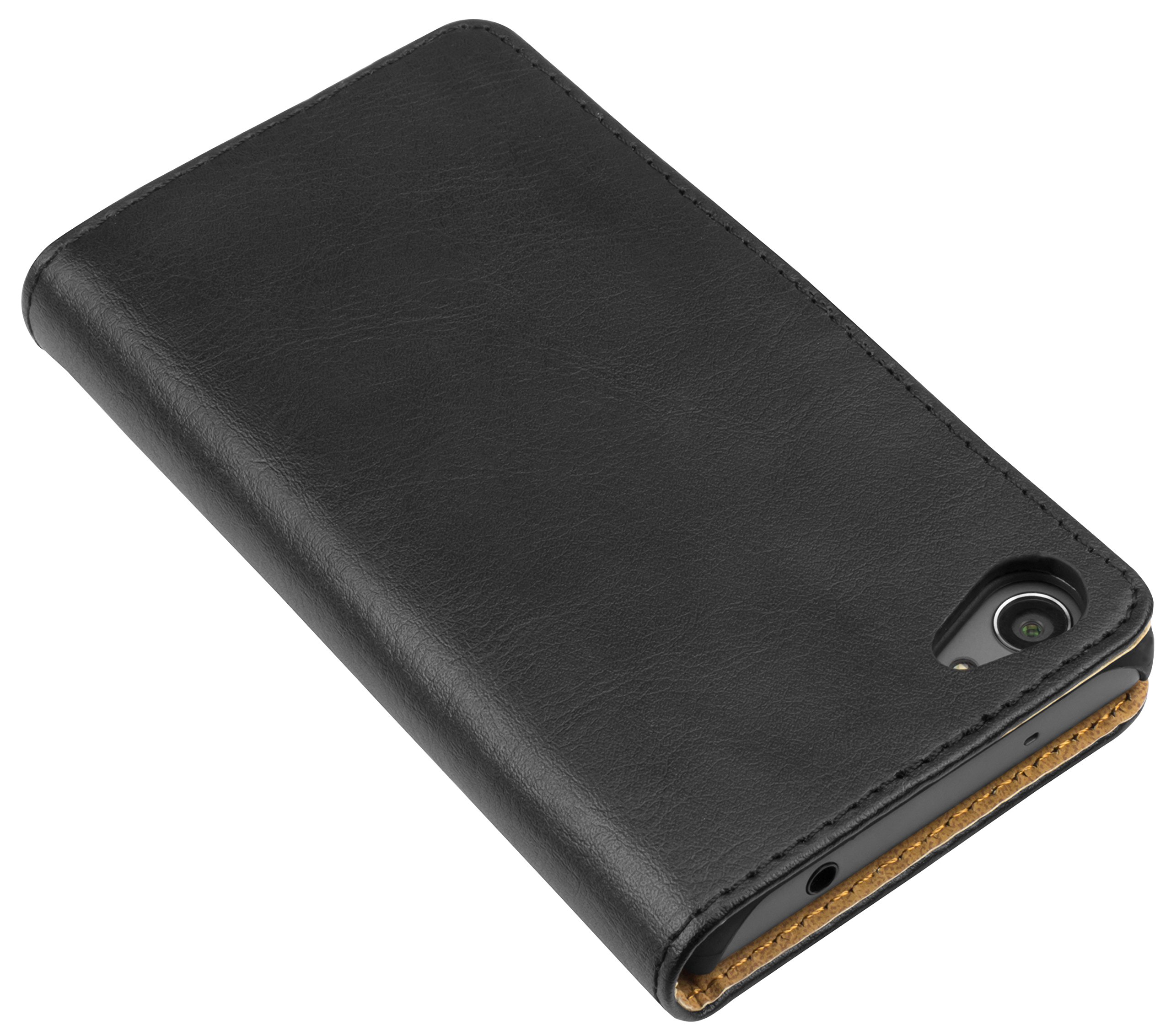 Housse étui Luxe Universel En Cuir Noir Pour Sony Z5 Compact / Z5 Mini - Neuf Avec Boucle Ceinture