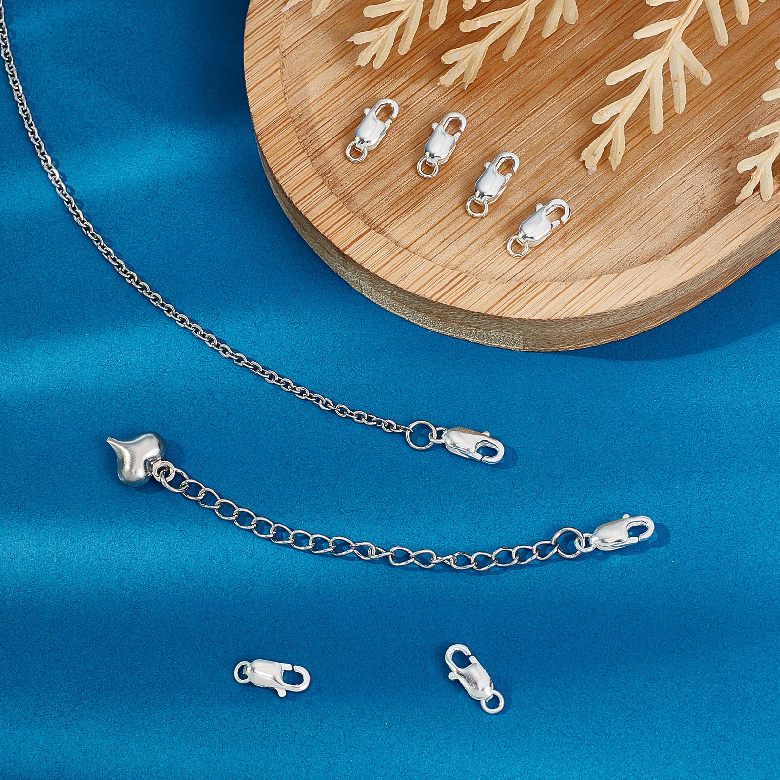 Beebeecraft 1 Boîte De 2 Fermoirs Mousquetons En Argent