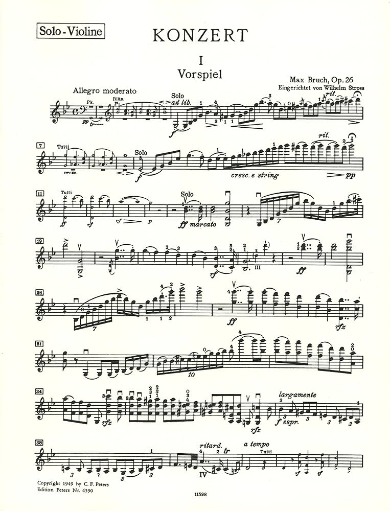 Bruch: Violin Concerto No. 1 in G Minor, Op. 26 (Ed. Stross