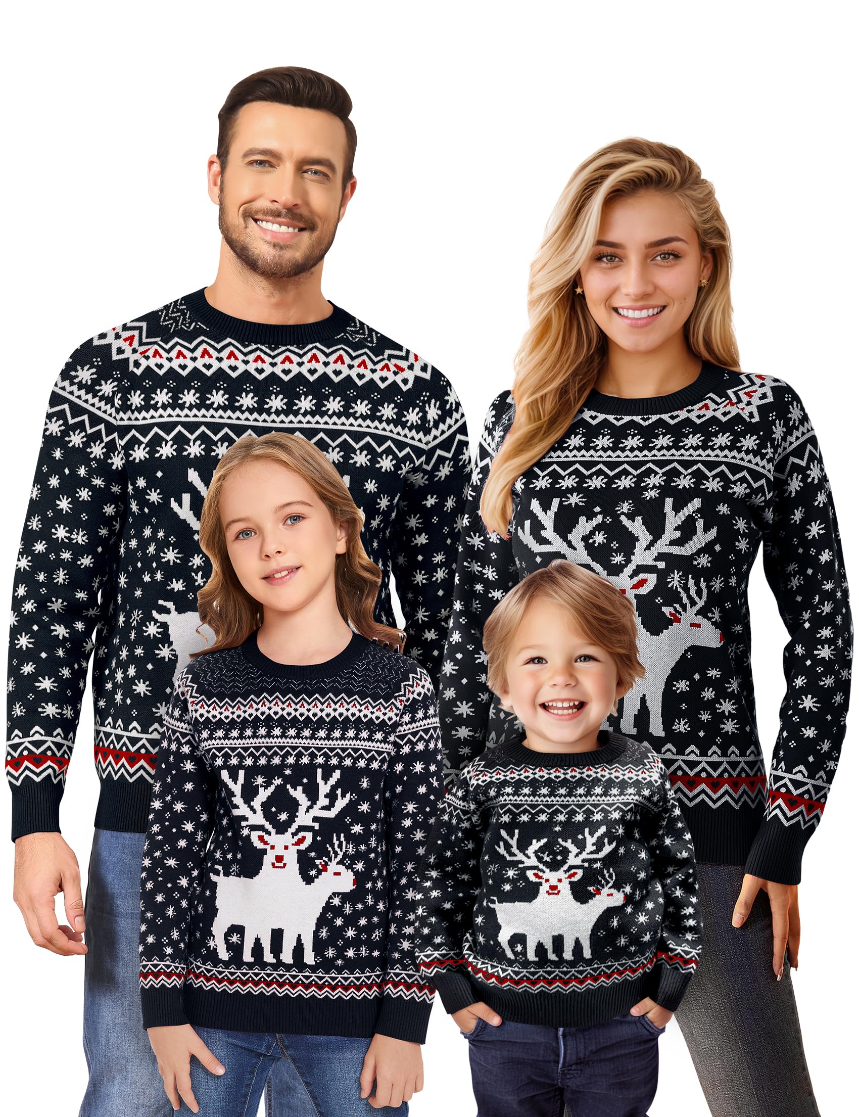 Jersey navideño gracioso para familia, punto divertido