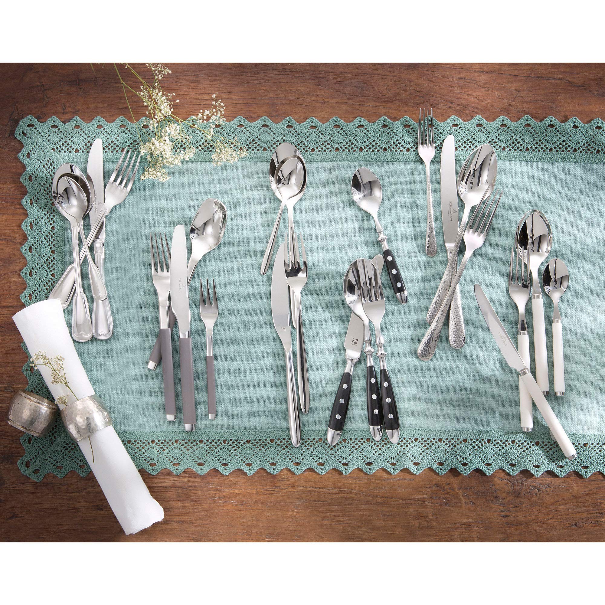Picard & Wielputz 4005481780232 6180 Mia 60-teiliges Geschirr-Set, massiver Griff, locker, Edelstahl, mehrfarbig