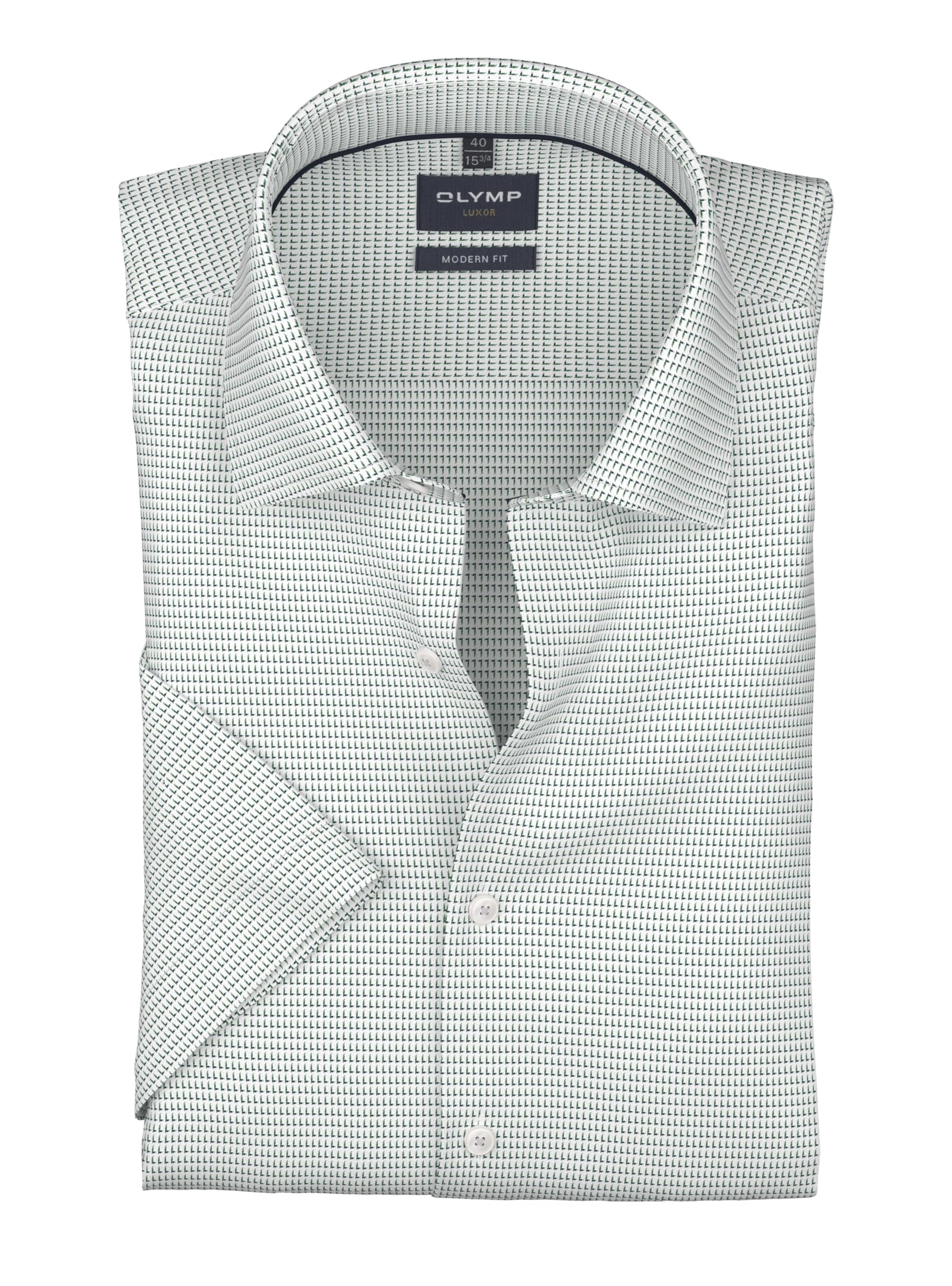 OLYMP Herren Oberhemd Kurzarm 126212,Einfarbig,470 Modern Fit 26,New Kent