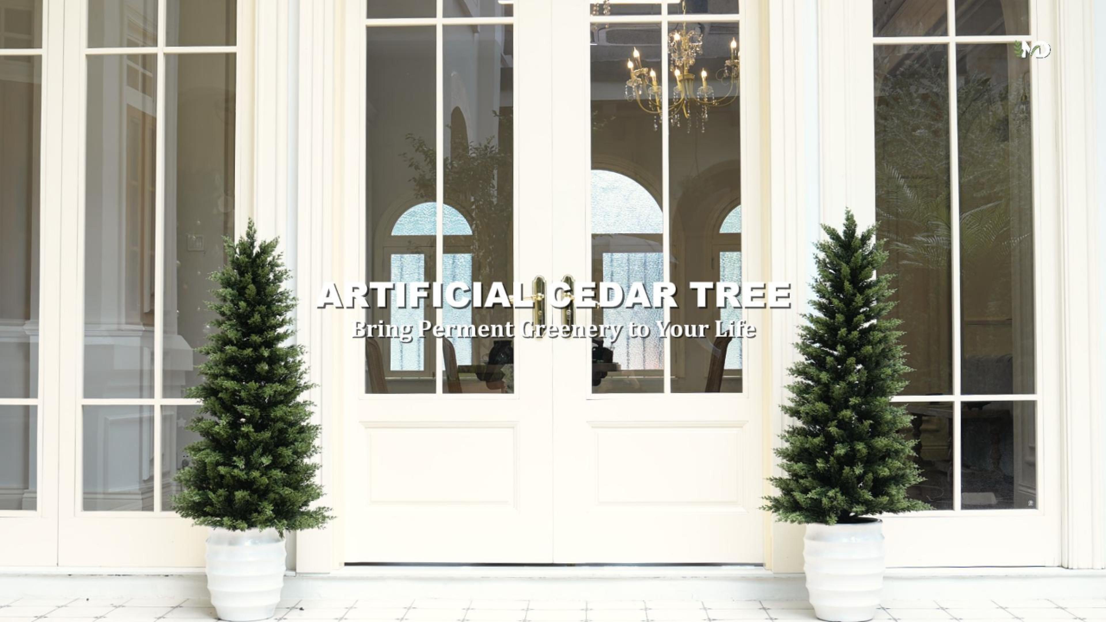 Amazon.com - Mavis's Diary 4ft Artificial Cedar Topiary Tree, Set