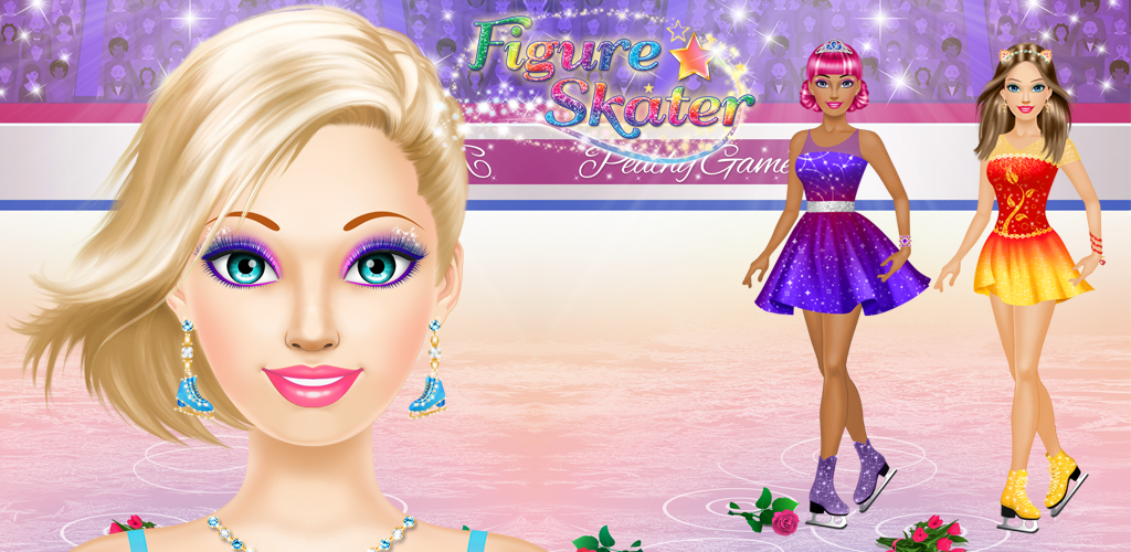 skater dress up games Dress up a figure skater in red