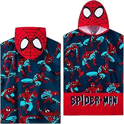 Marvel Toalha de banho do Homem-Aranha com capuz para crianças adolescentes roupão absorvente toalha poncho para banho banho banho toalha de praia essenciais para férias